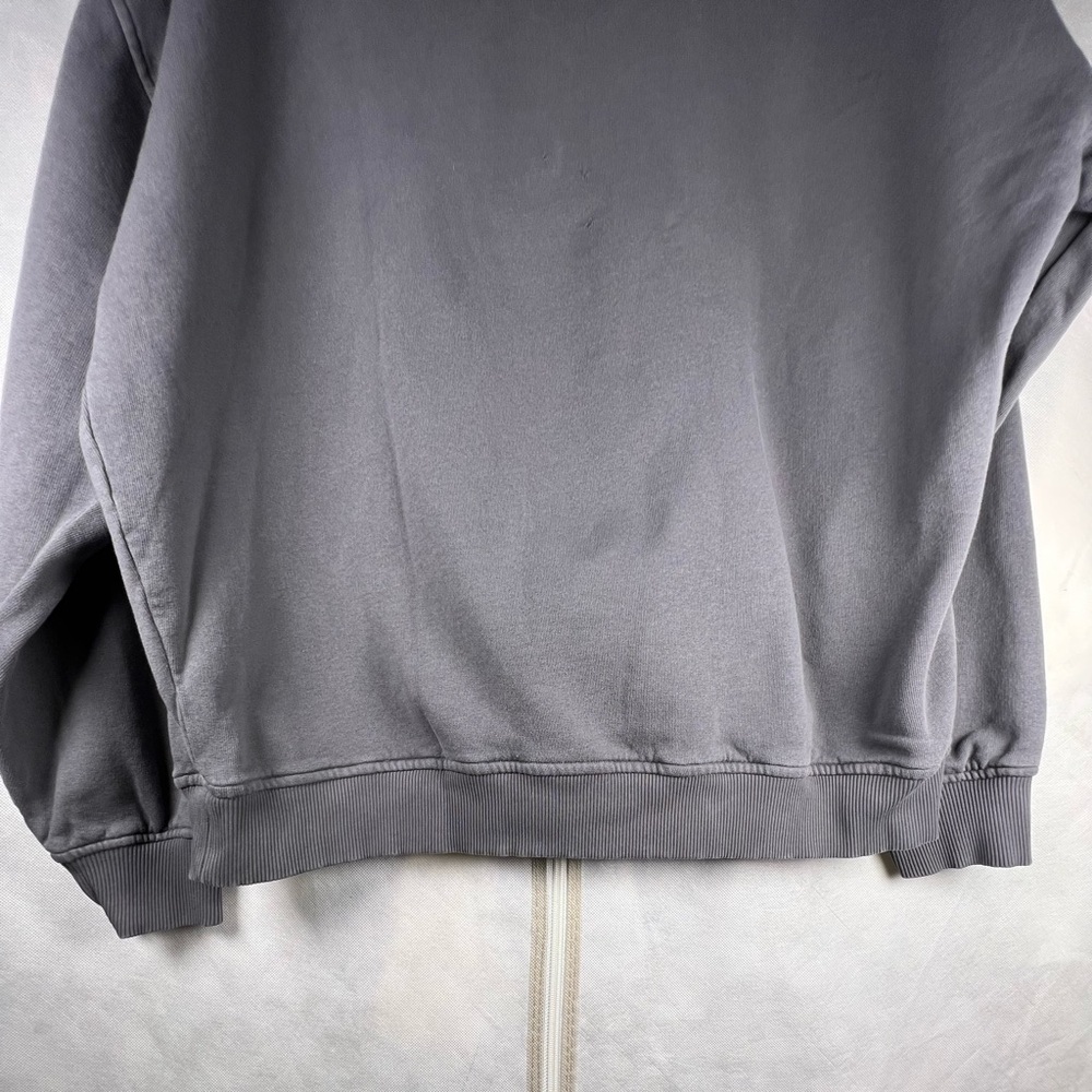 Reclaimed Vintage inspired unisex oversized hoodie front embroidery in charcoal - Picture 6 of 7